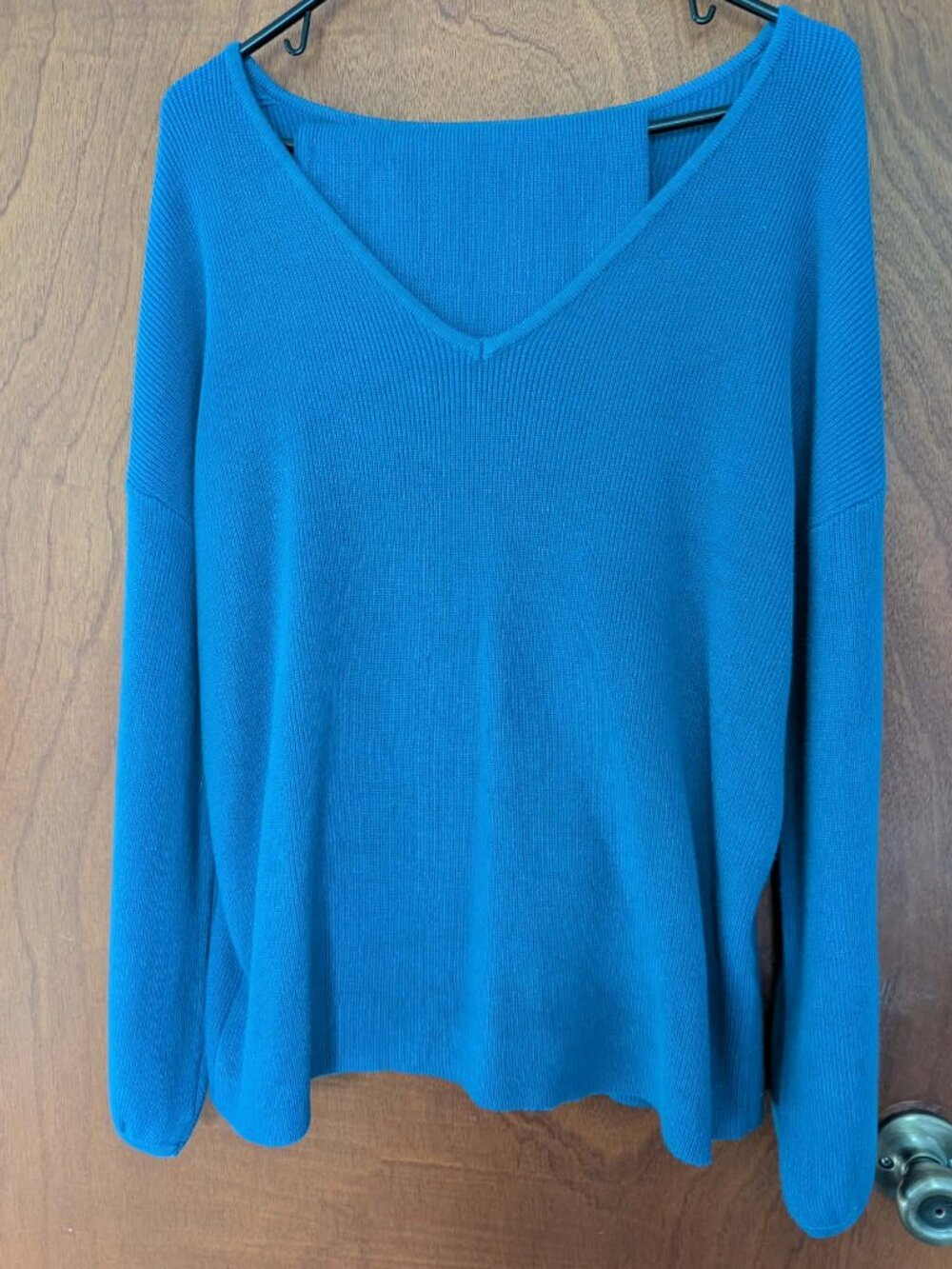 Women's 2 Piece Outfits Casual V Neck Knit Wide Leg Sweater Lounge Set